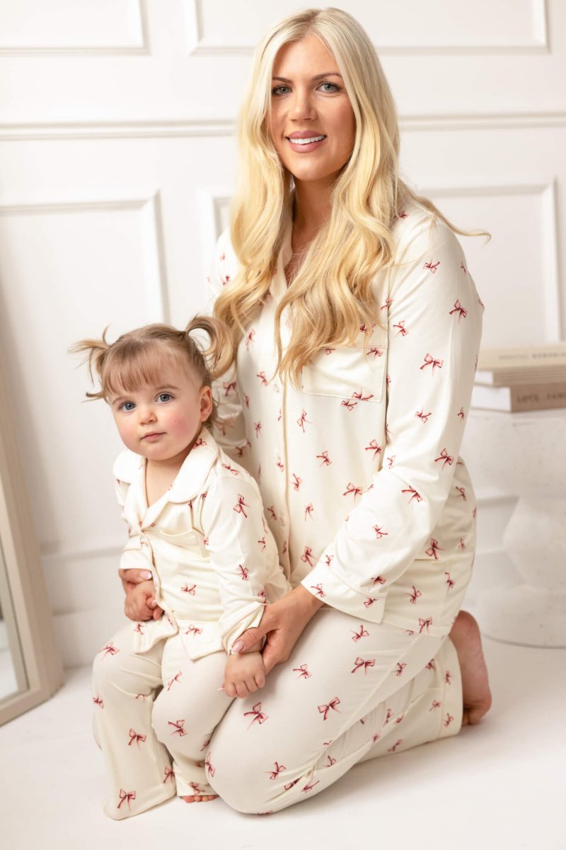Mini COZY Rosy Ribbon Pyjamas Set