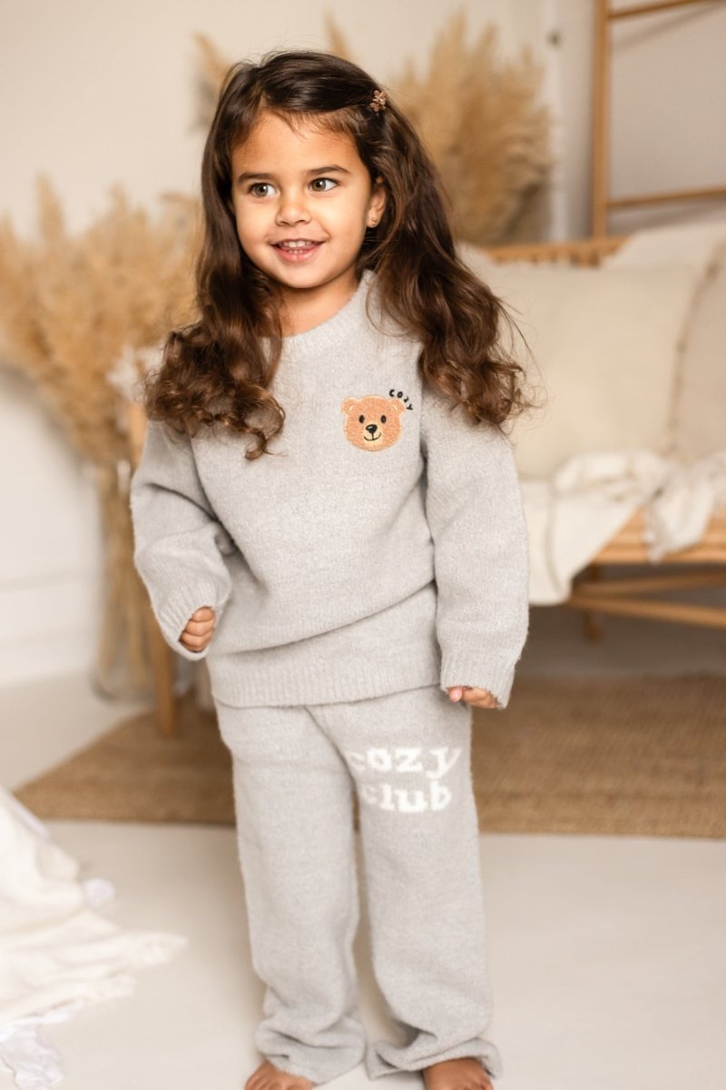 The Cozy Cub Knit Set Grey Set