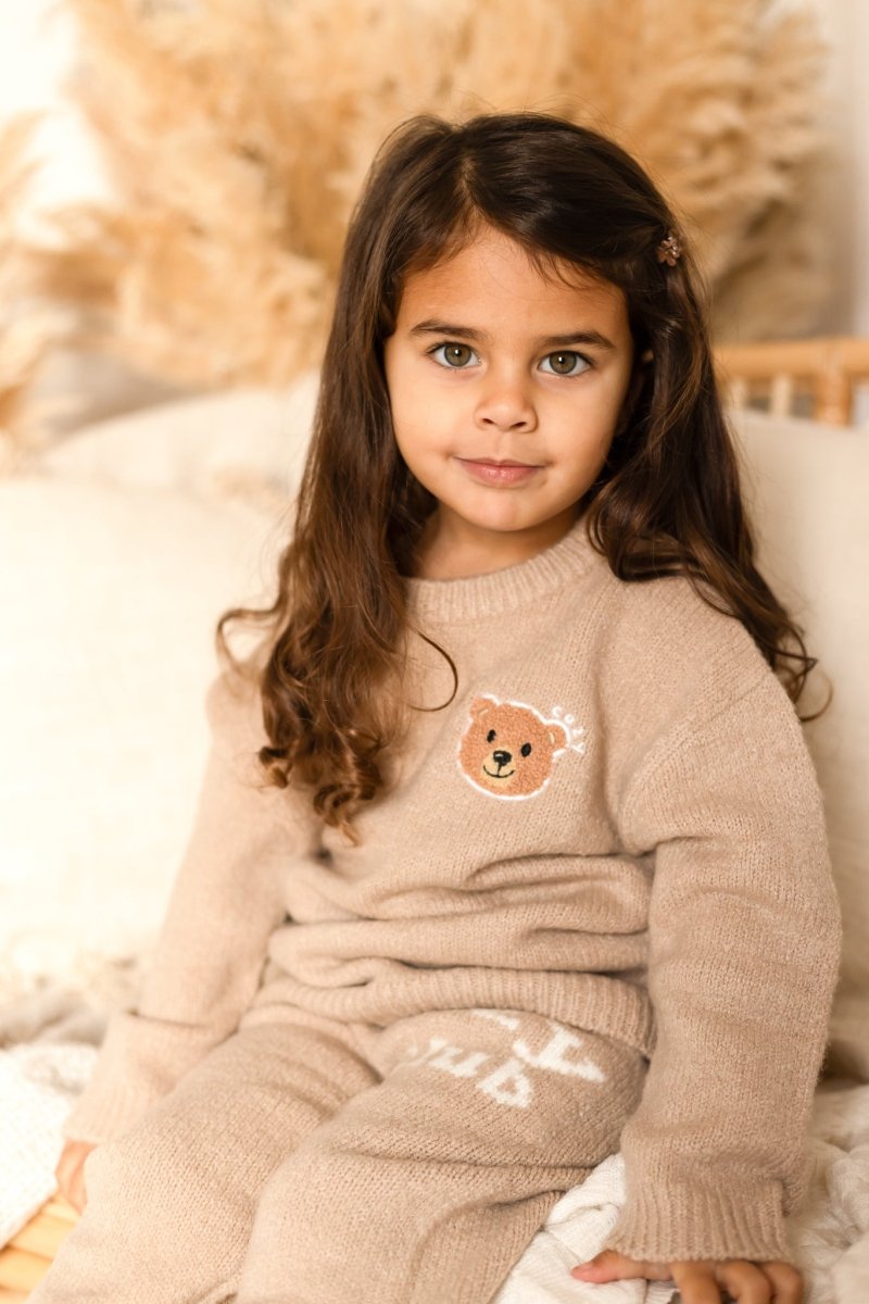 The Cozy Cub Knit Set Taupe Brown