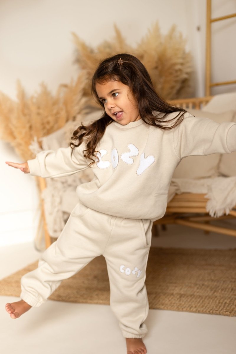 The COZY Little Lounger Tracksuit Stone