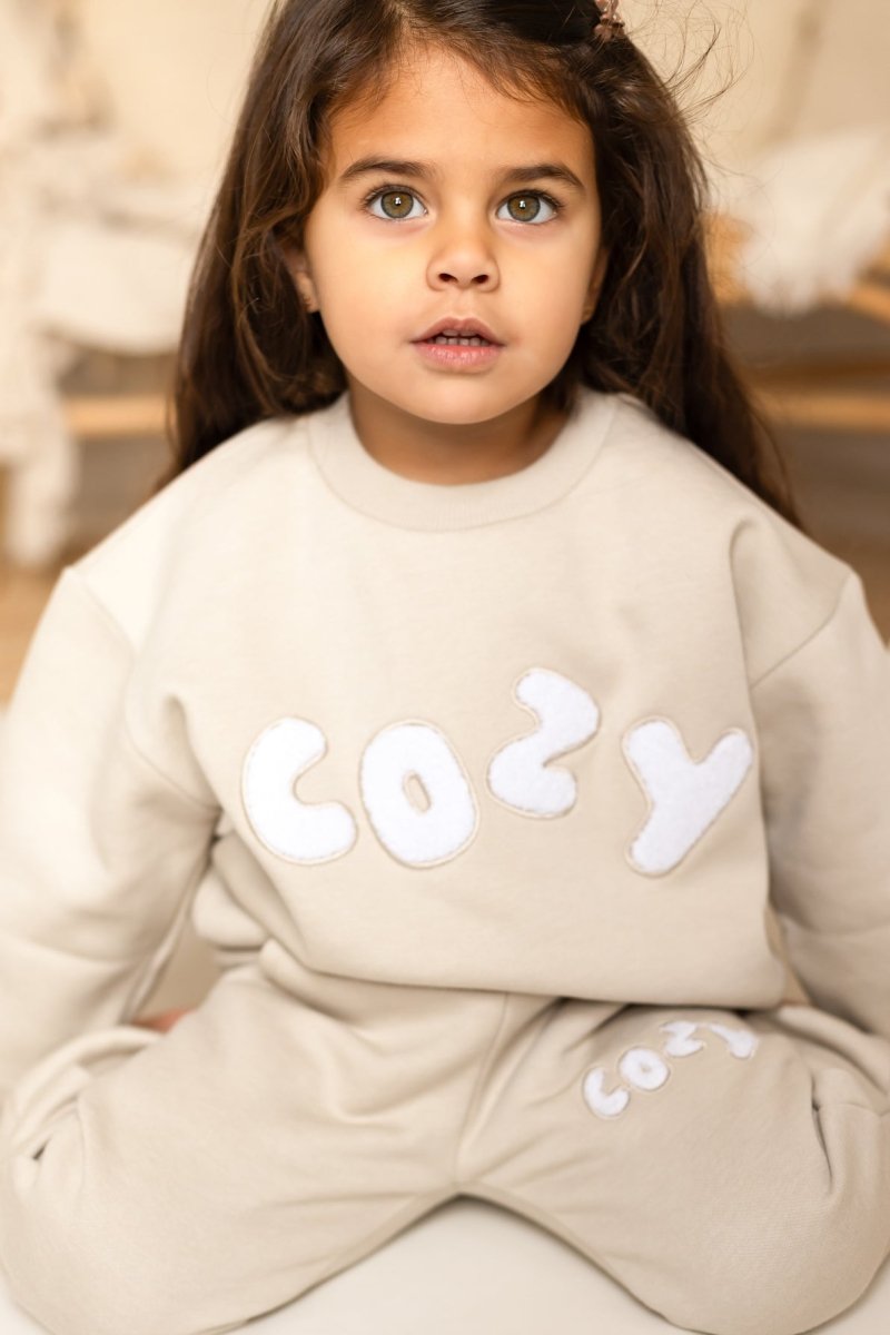 The COZY Little Lounger Tracksuit Stone