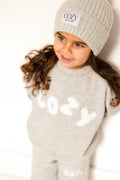 COZY Knitted Beanie Hat Marl Grey