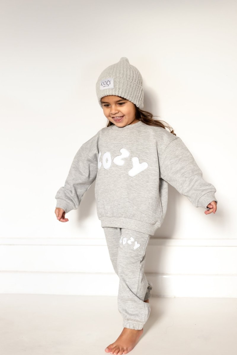 The COZY Little Lounger Tracksuit Marl Grey