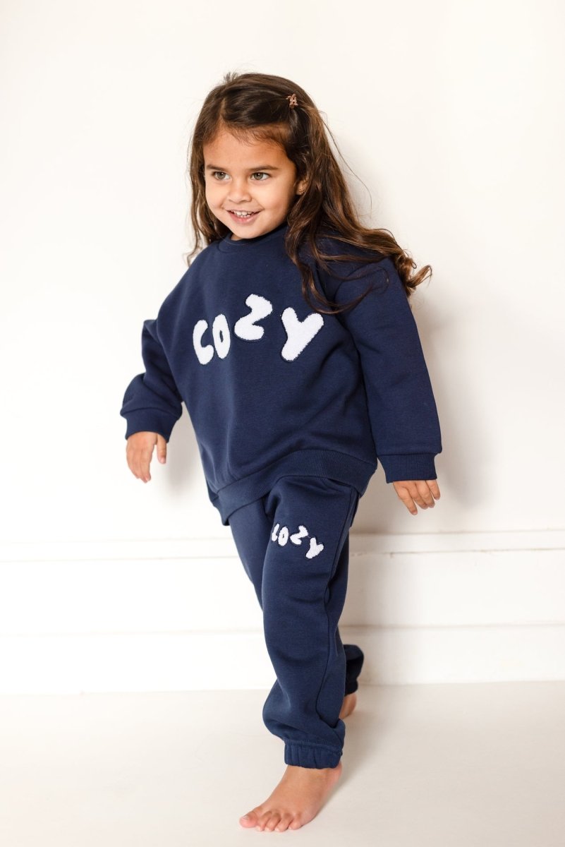 The COZY Little Lounger Tracksuit Navy