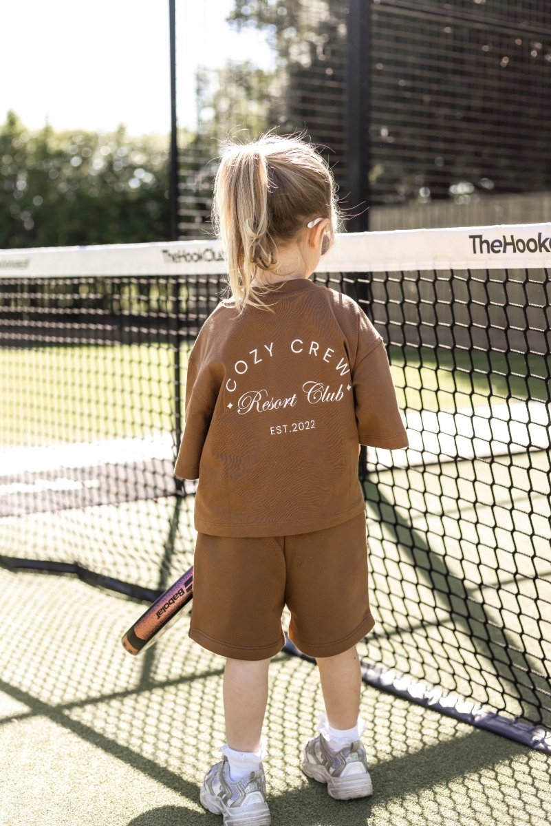 Mini Cozy Crew Resort Club Shorts - Toffee