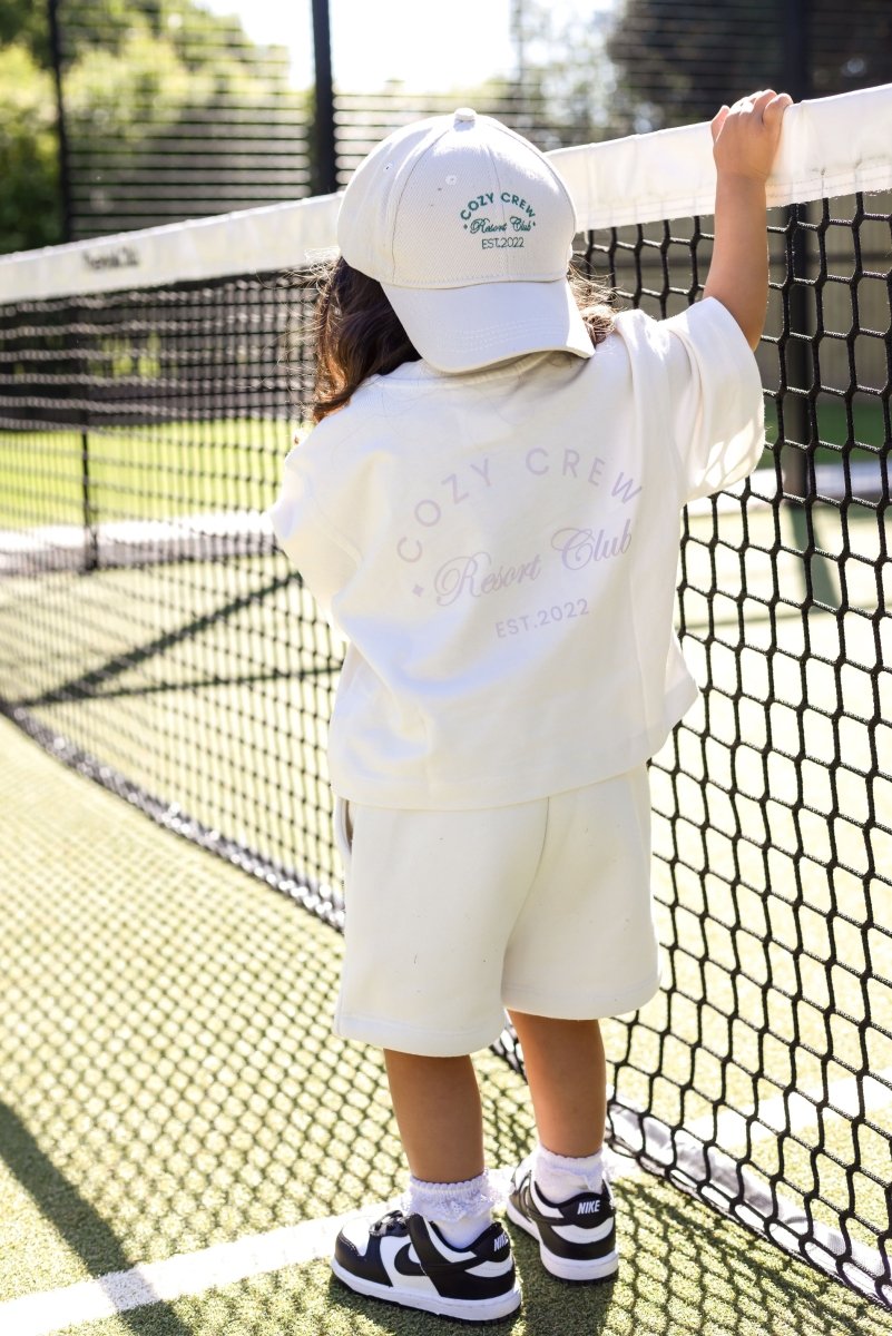 Mini Cozy Crew Resort Club Shorts - Snow White