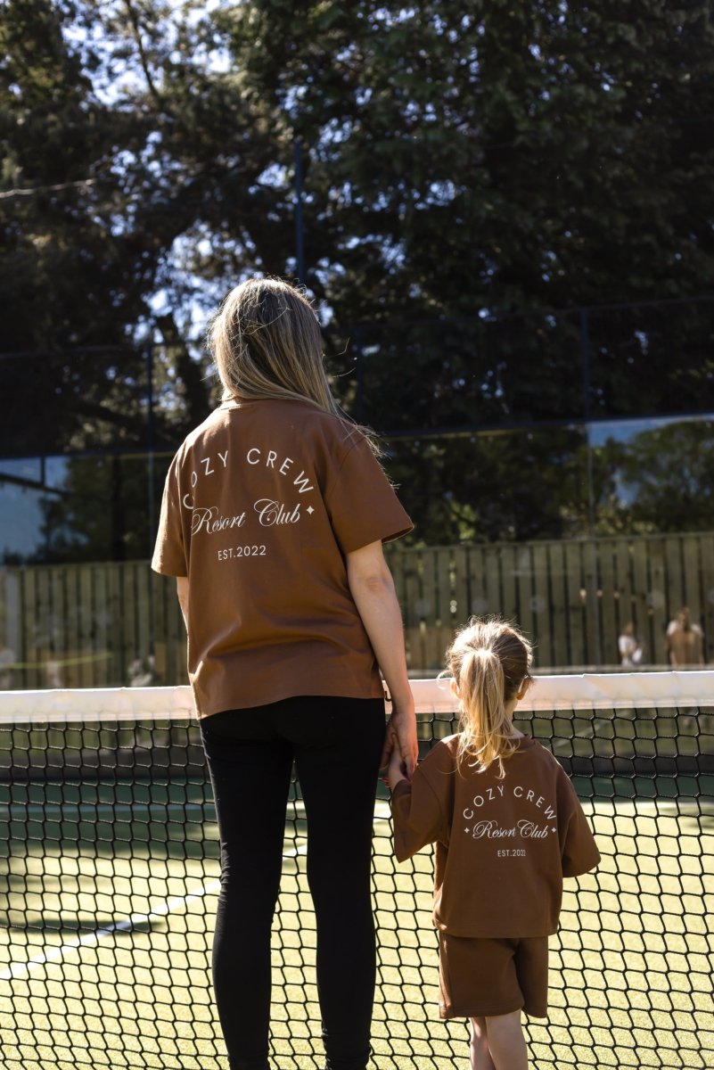 Adult Cozy Crew Resort Club Tee - Toffee