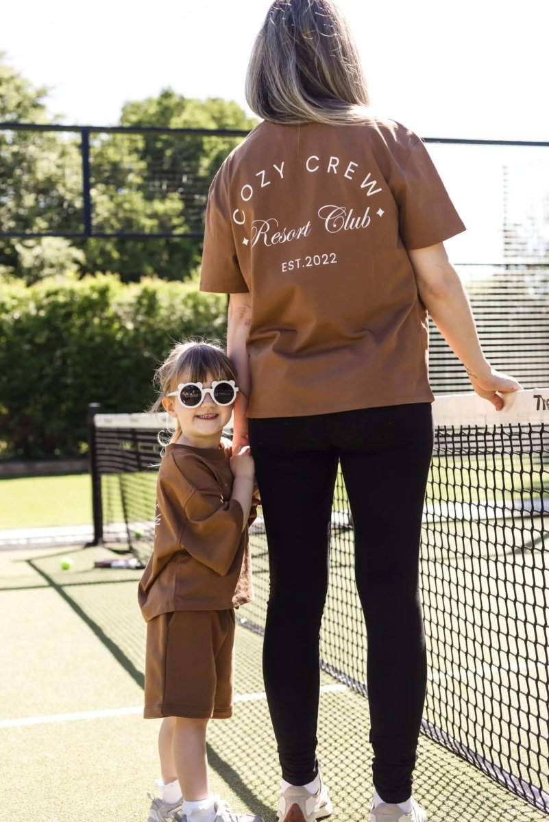 Adult Cozy Crew Resort Club Tee - Toffee