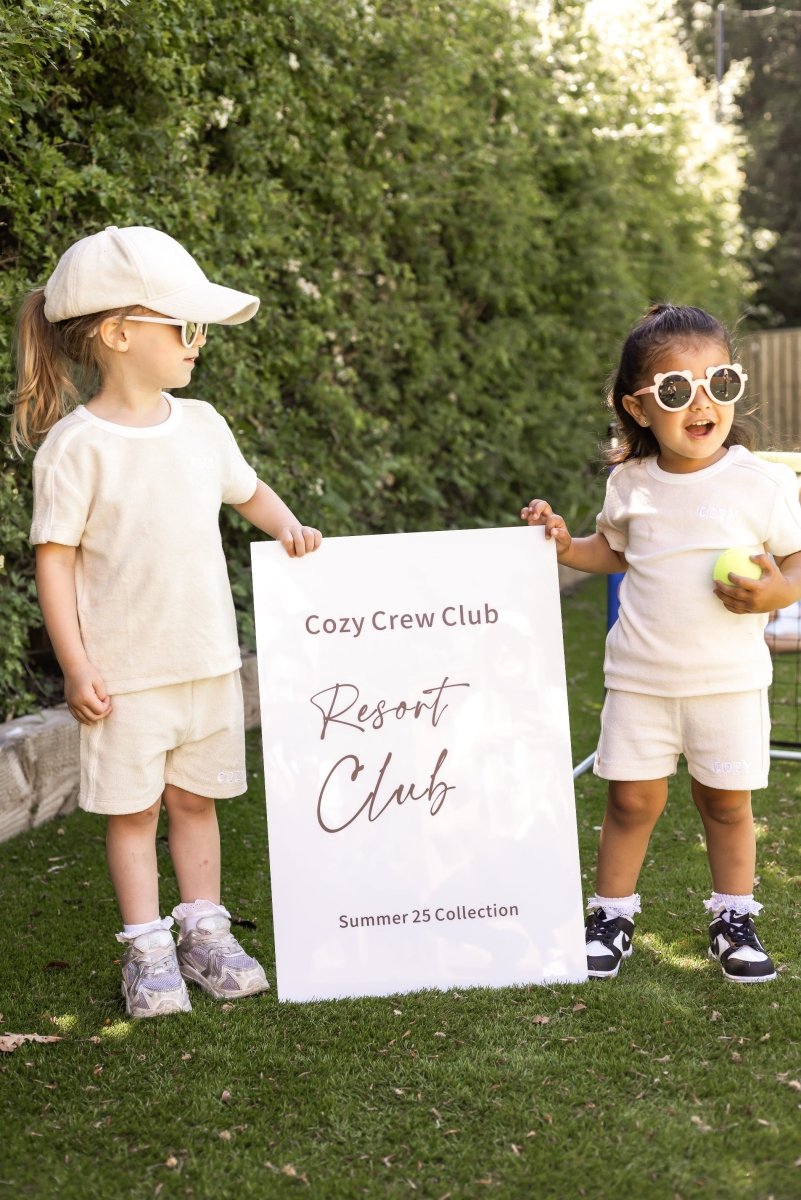 Mini COZY Terry Towelling Tee - Sand
