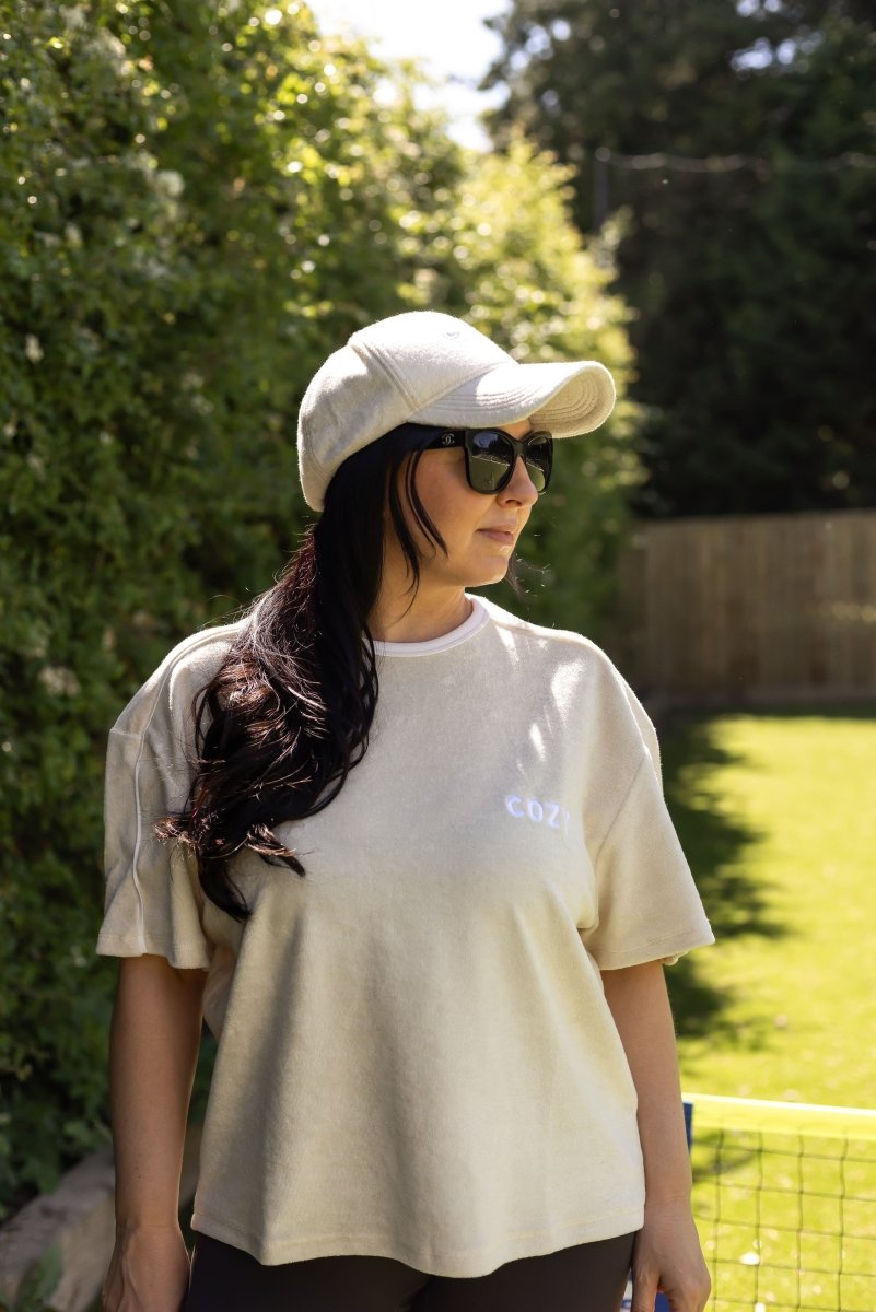 Cozy Terry Cap for Adults - Sand