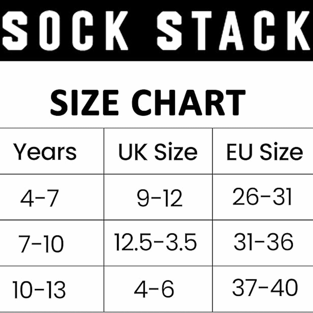 Sock Stack Kids Athletic Socks Pack of 10 Pairs Cushioned Breathable Moisture-Wicking