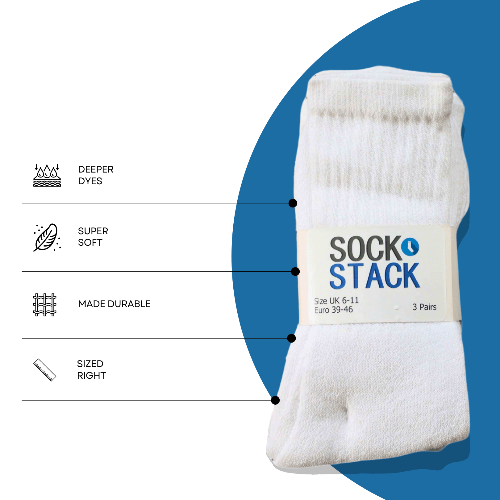 Sock Stack Mens Cotton Rich Performance Sport Socks 15 Pairs UK 6-11 Black Grey White Comfort Cuff Everyday Wear