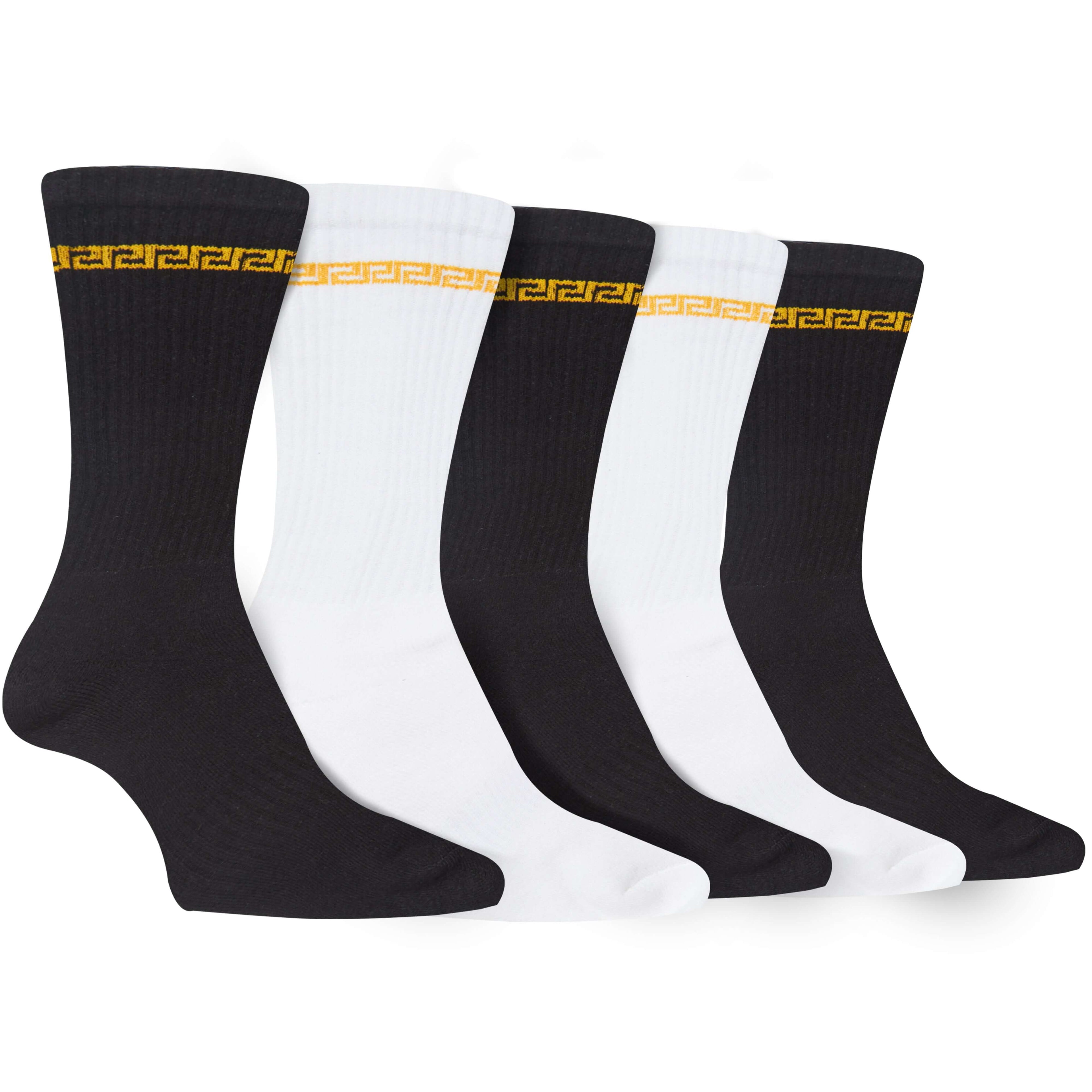 Sock Stack 5 Pack Men's Sparta Greek Design Sport Socks Cotton Durable Blend For Sports