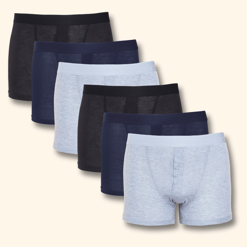 Sock Stack 6 Pack Cotton Stretch Boxer Shorts For Men MB09 Breathable Soft Durable