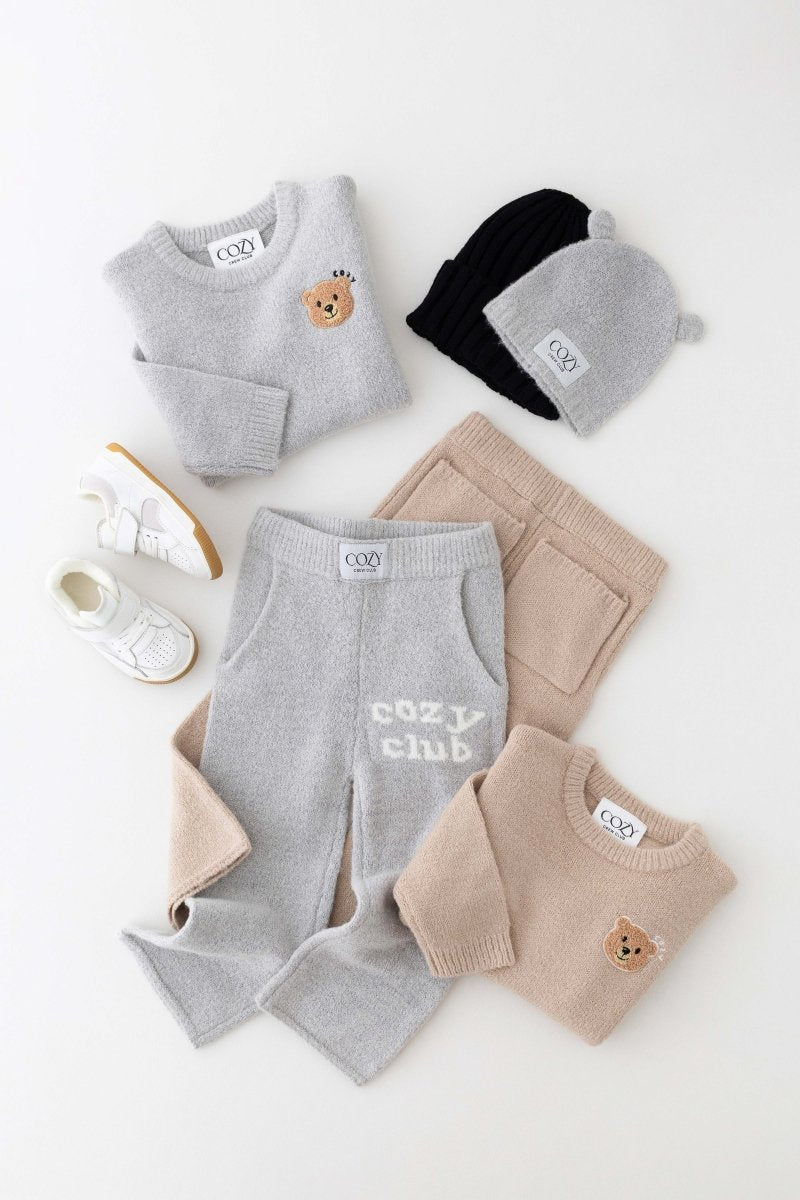 The Cozy Cub Knit Set Grey Set