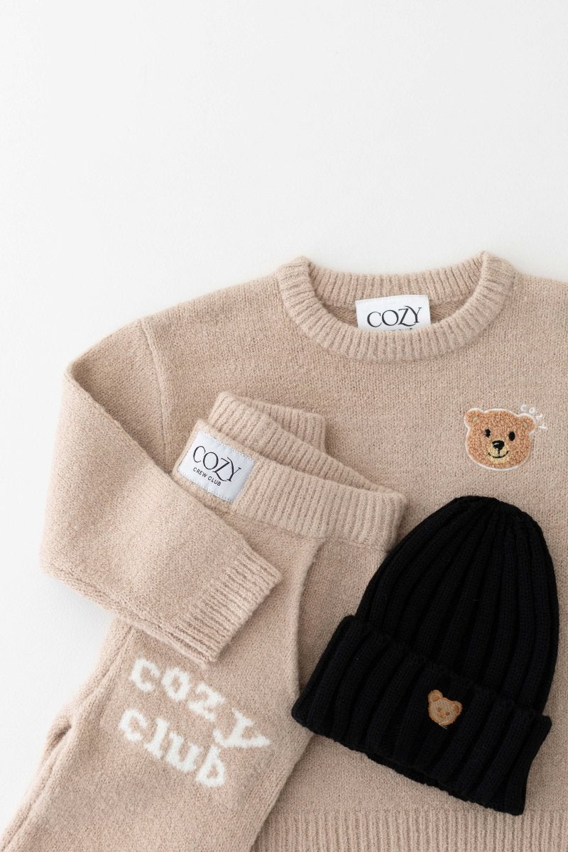 The Cozy Cub Knit Set Taupe Brown