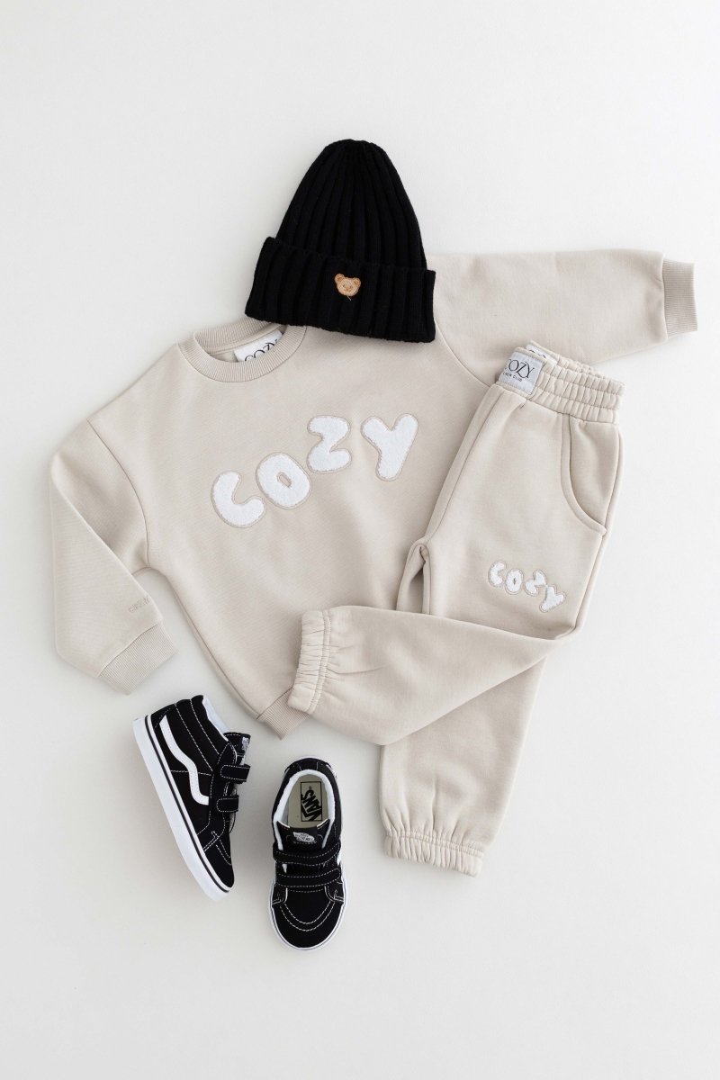 The COZY Little Lounger Tracksuit Stone