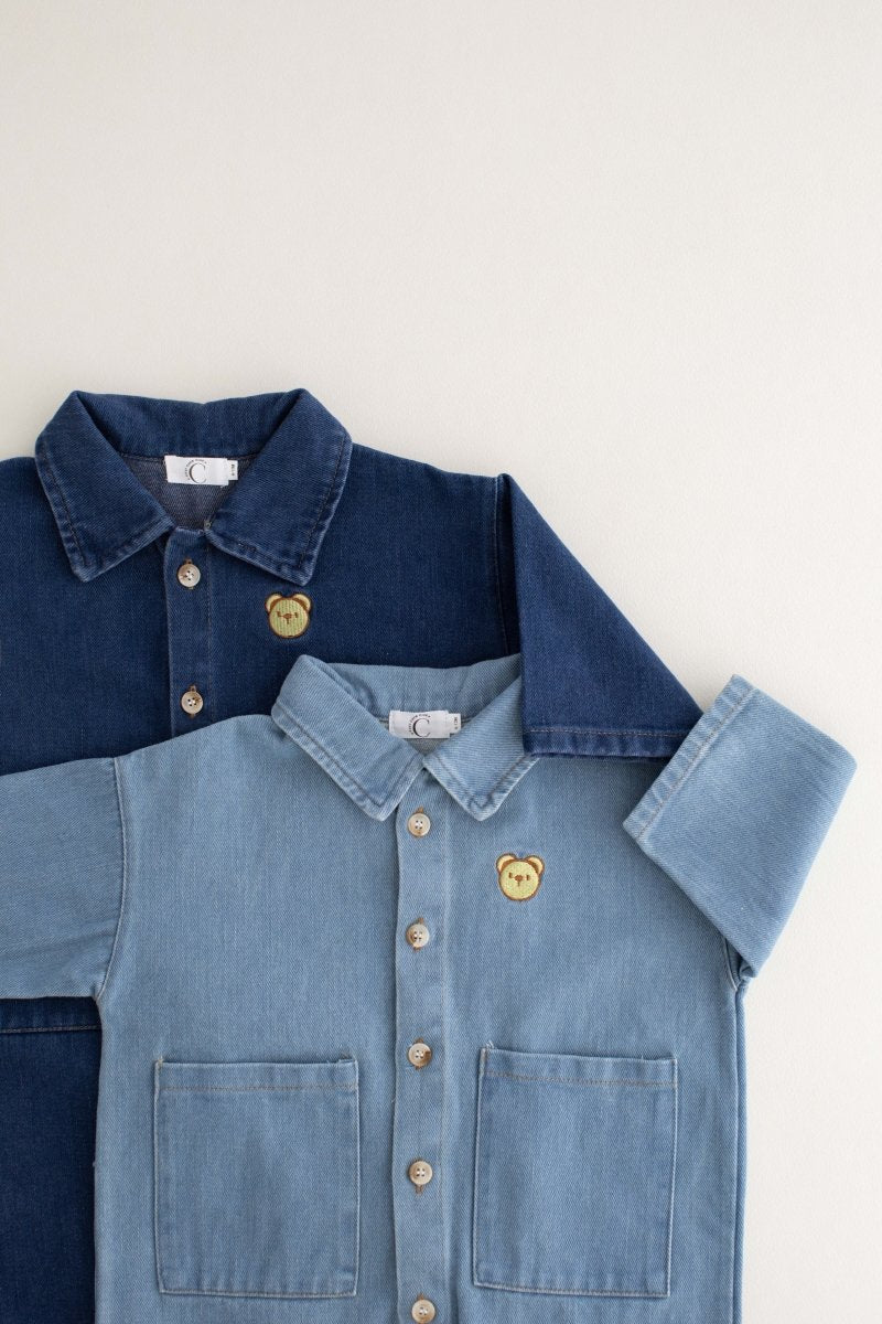 Bear Denim Piece Light or Dark Denim