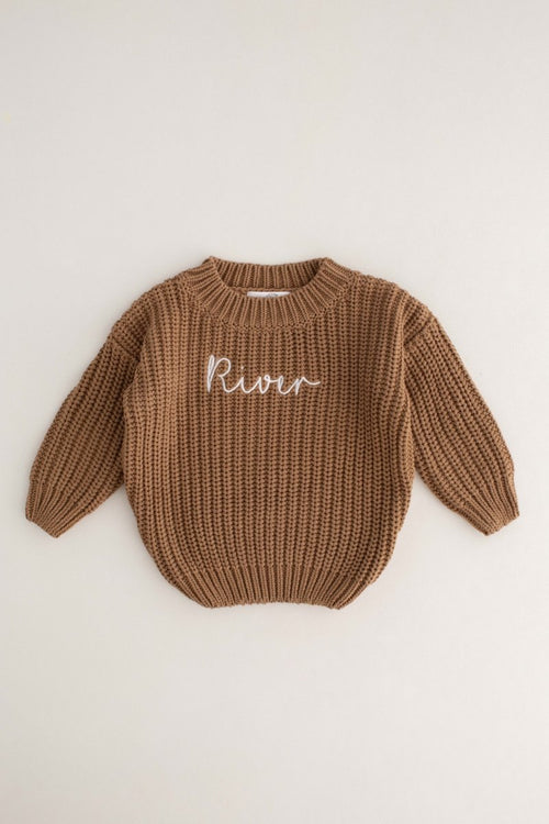 COZY Chunky Sweater | Toffee Personalised
