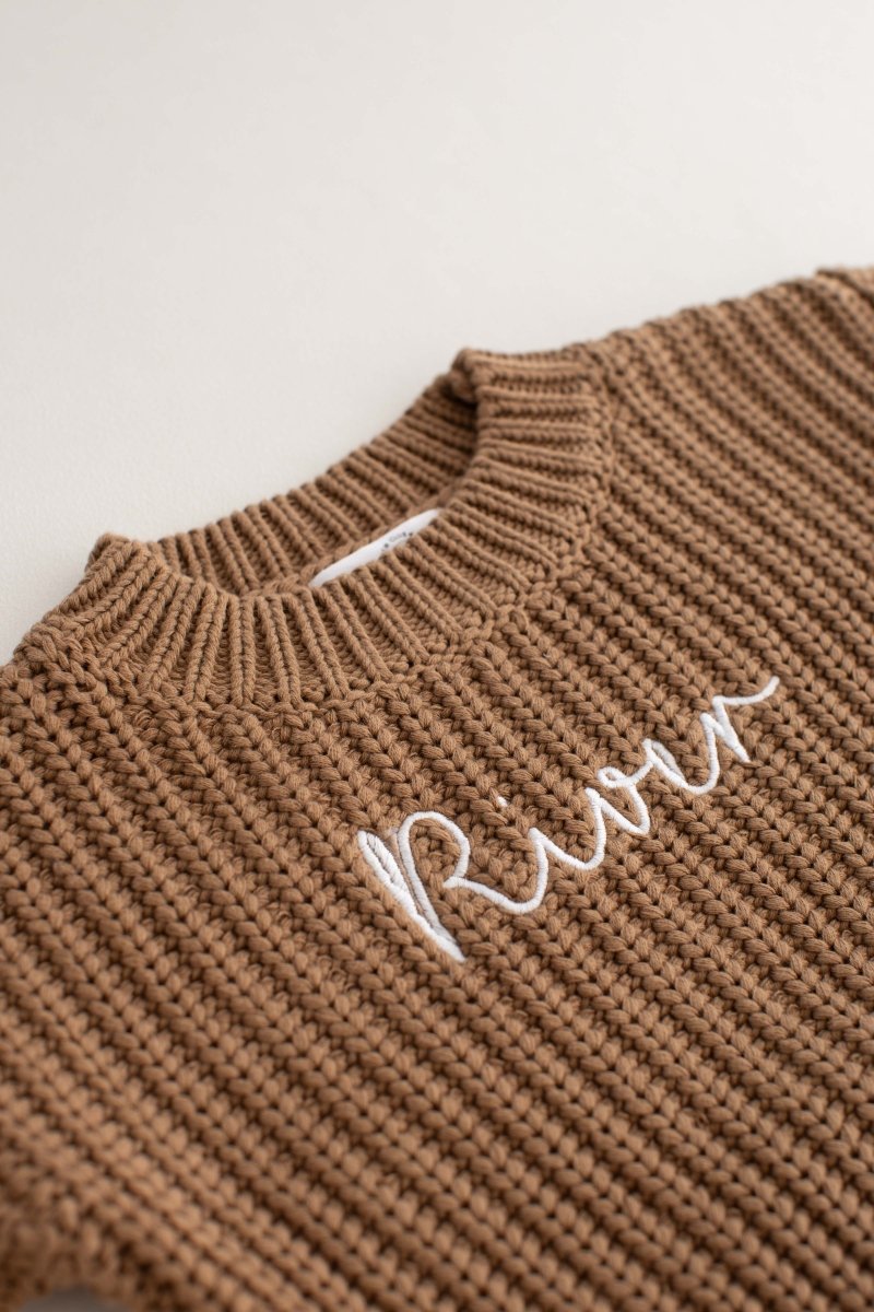 COZY Chunky Sweater | Toffee Personalised
