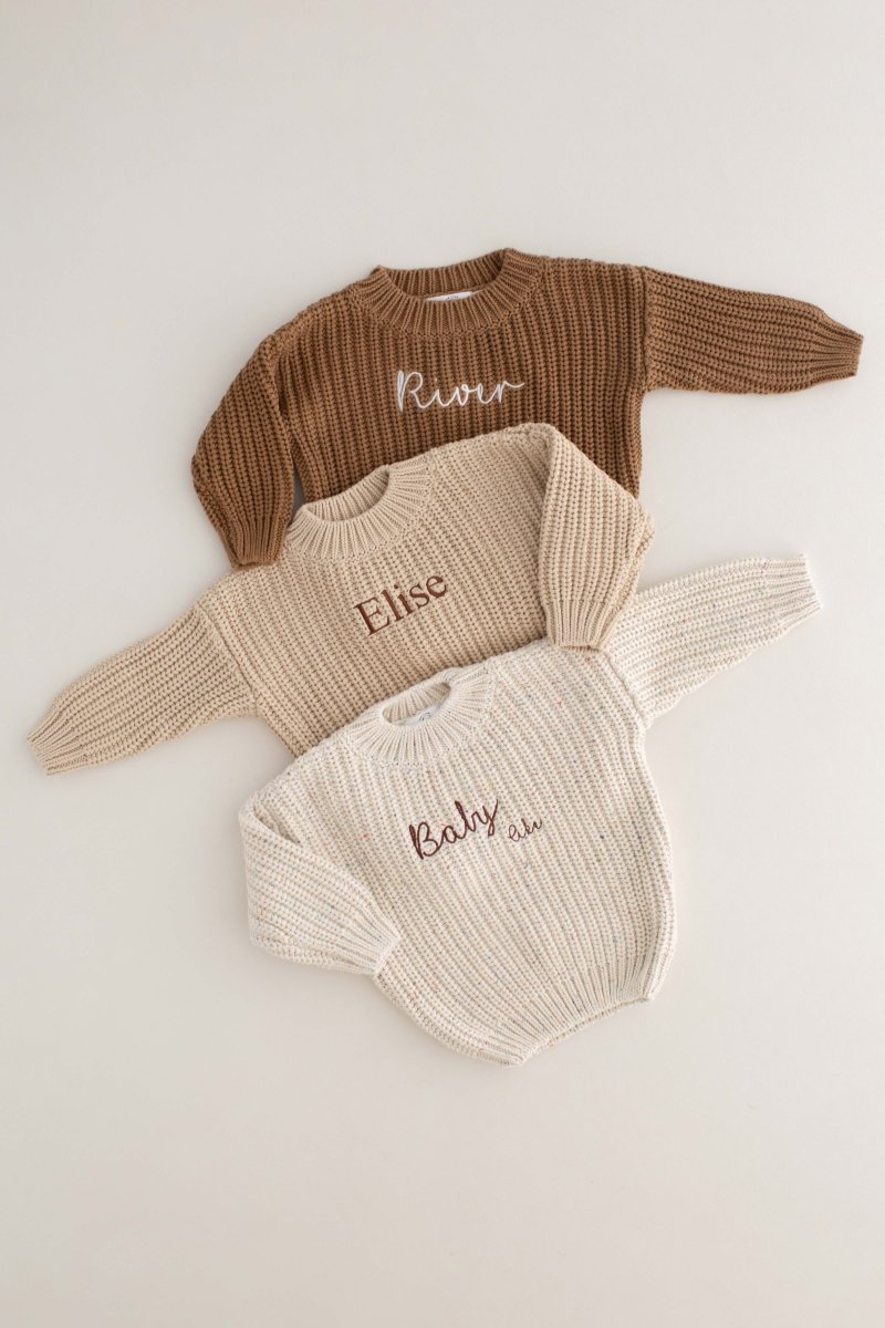 COZY Chunky Sweater | Toffee Personalised