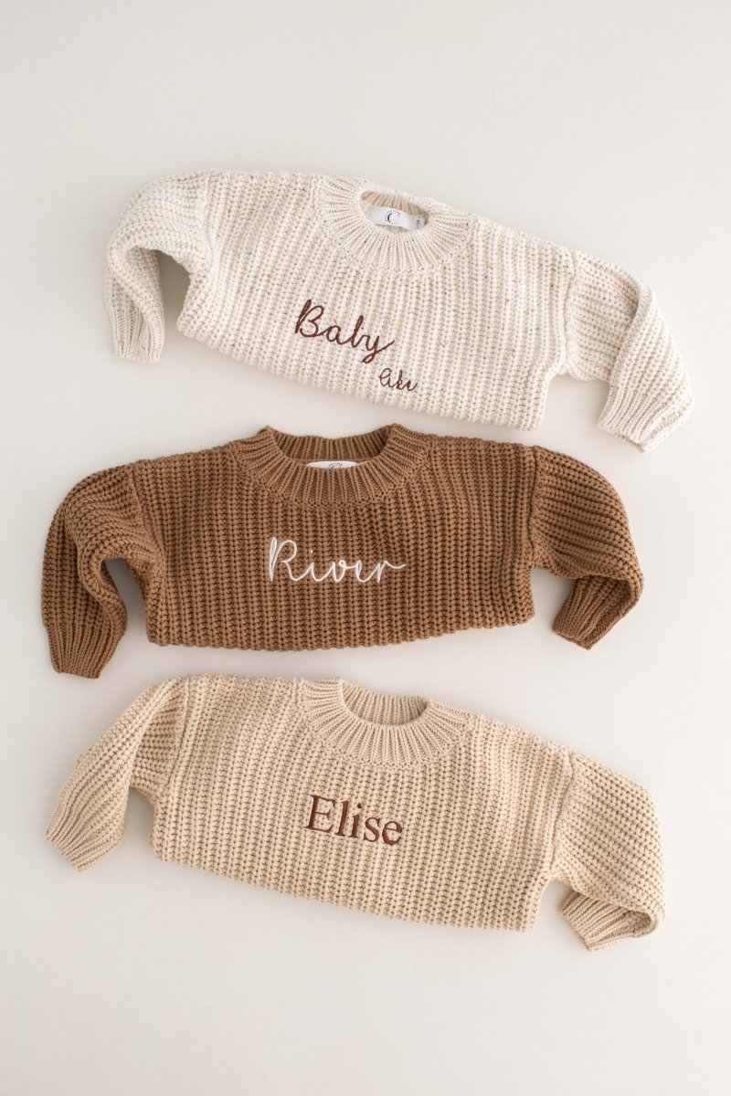 COZY Chunky Sweater | Toffee Personalised