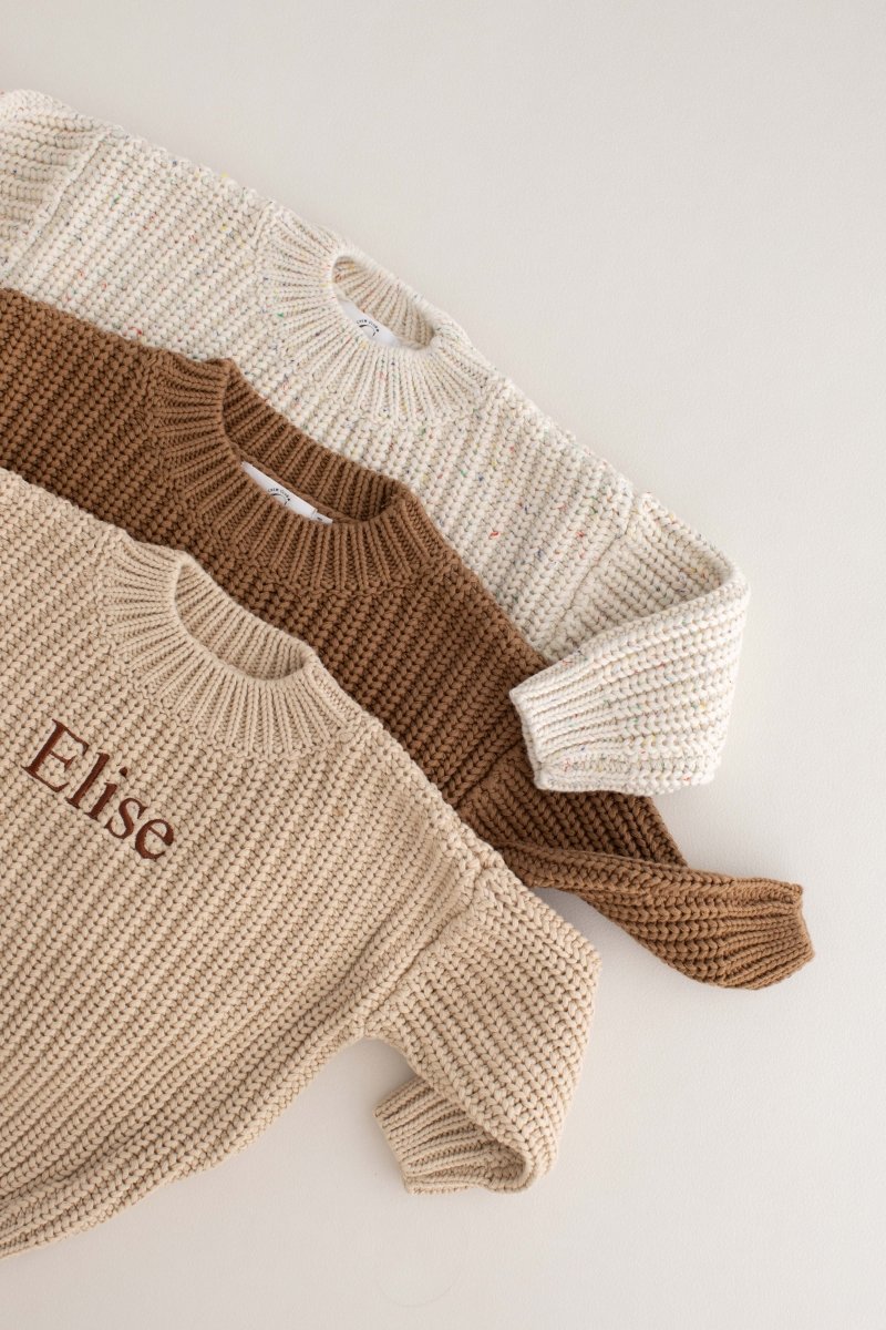 COZY Chunky Sweater | Toffee Personalised