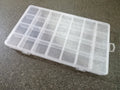 Clear Plastic Storage Boxes with 28 Compartments