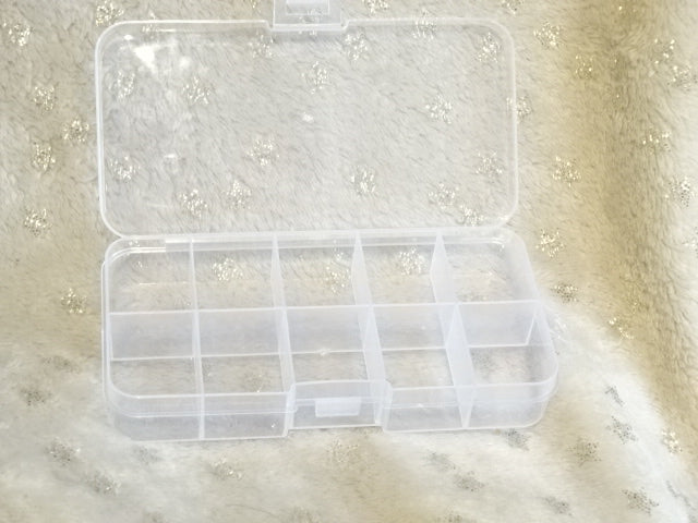 Mini Storage Box With 10 Compartments  5 Inches Wide  x 1 inch Deep (approx)