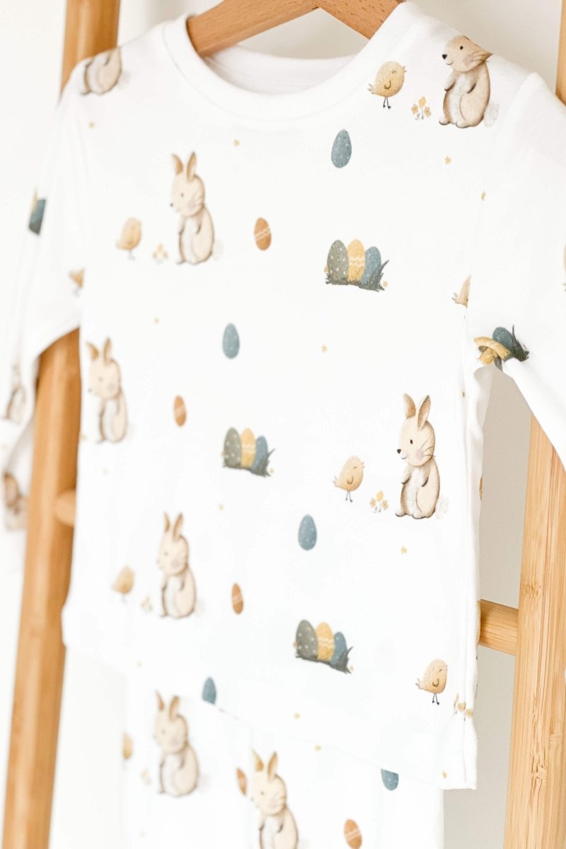 Cozy Easter Bunny Bamboo & Organic Cotton Two-Piece Set Long Sleeve Pyjamas