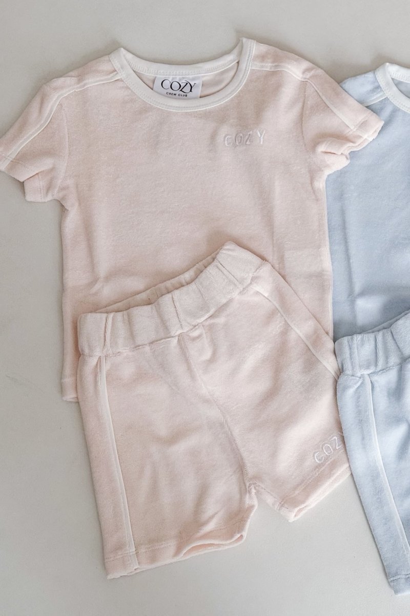 Mini COZY Terry Towelling Tee - Pink