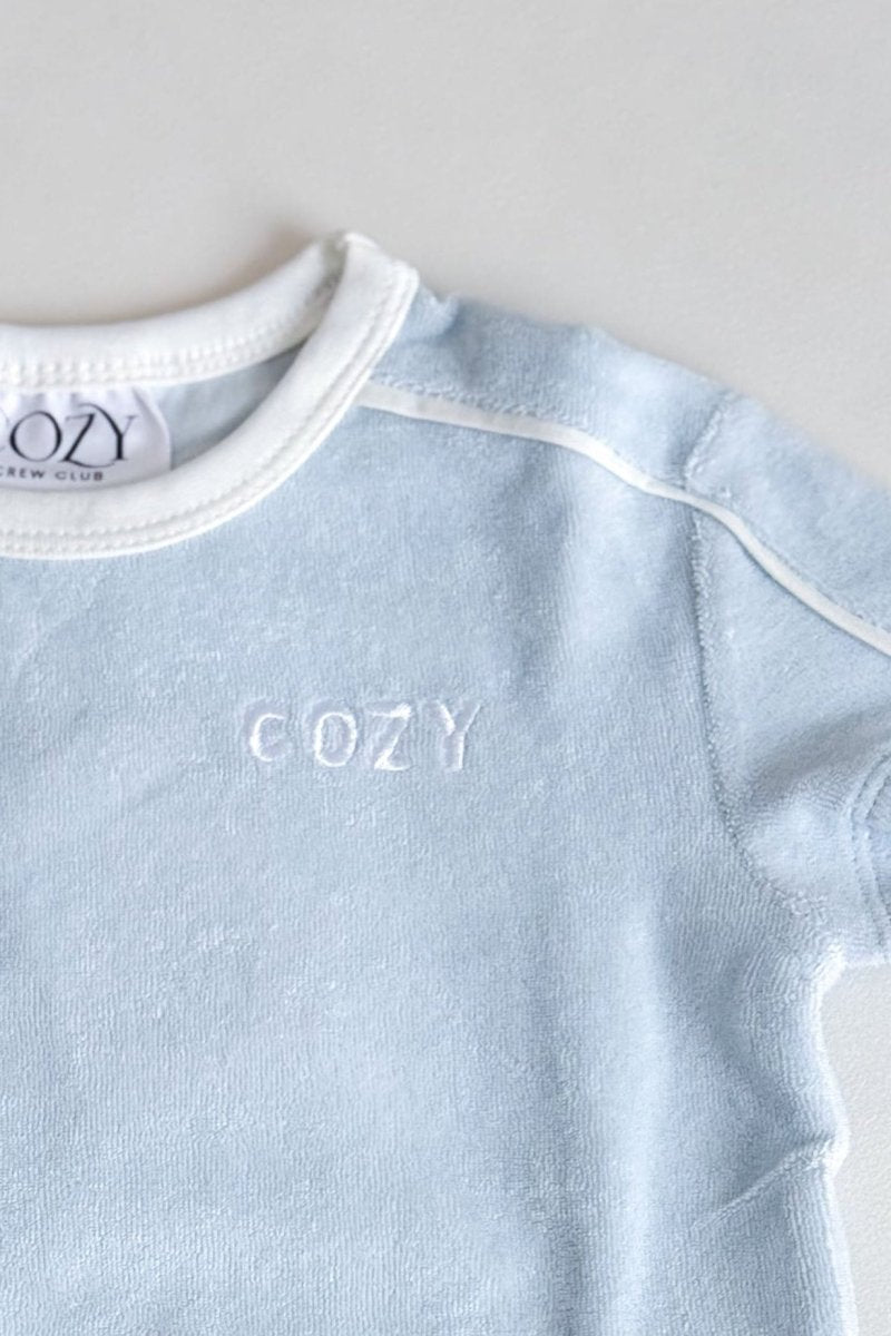 Adult COZY Terry Towel Tee - Blue