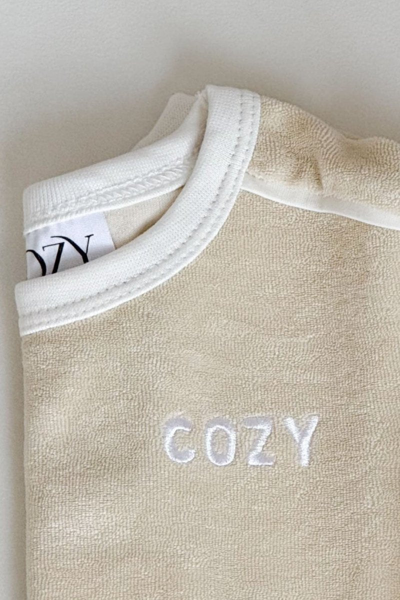 Adult COZY Terry Towel Tee - Sand