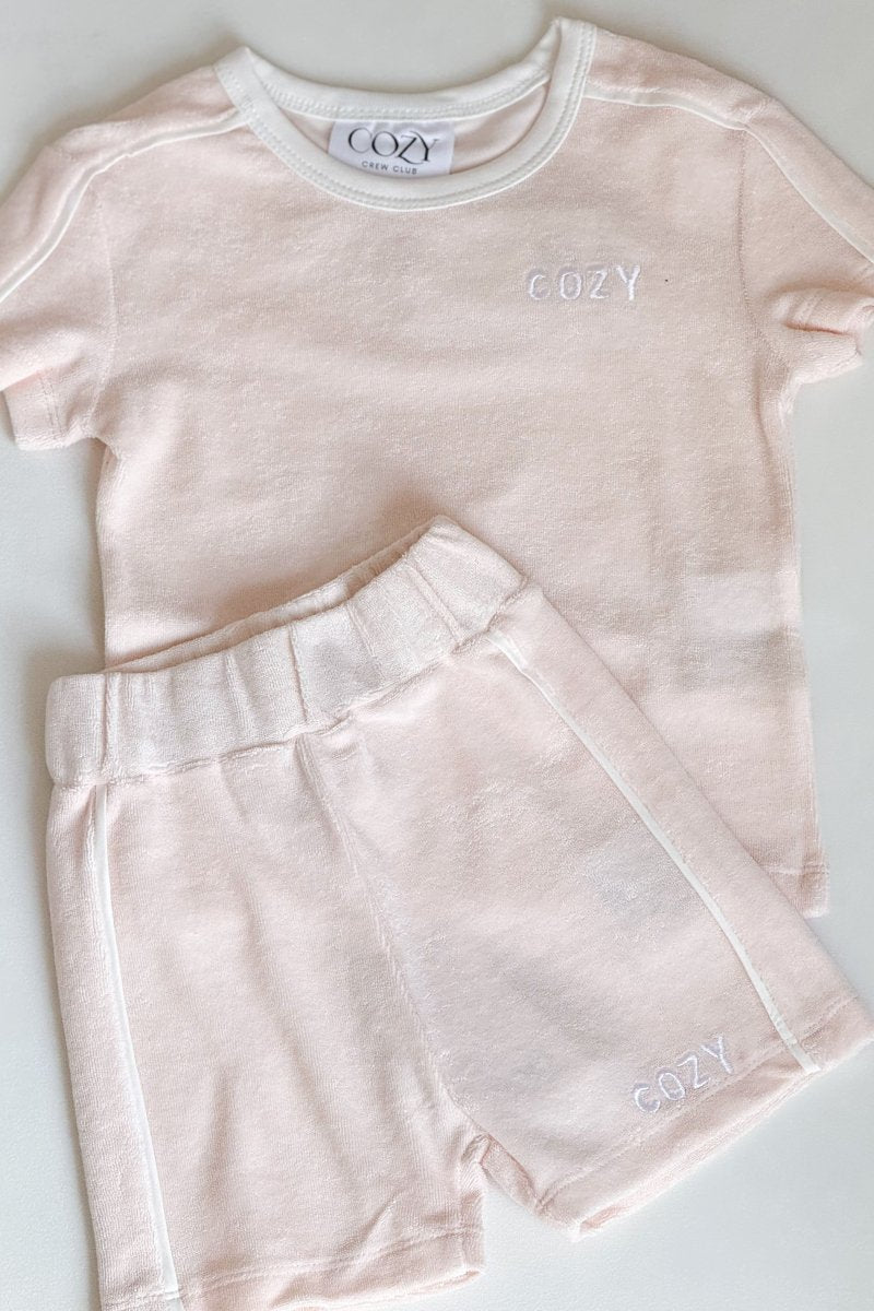 Mini COZY Terry Towelling Tee - Pink