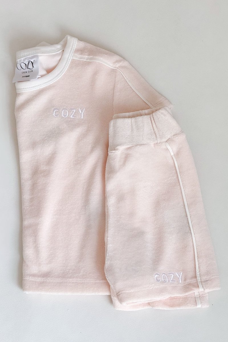 Adult COZY Terry Towel Tee - Pink