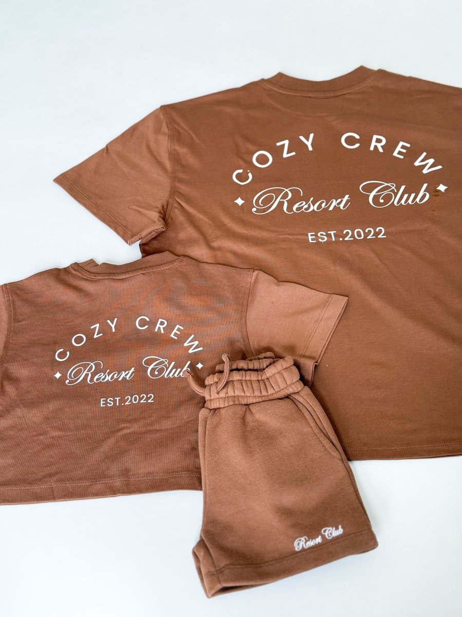 Mini Cozy Crew Resort Club Shorts - Toffee