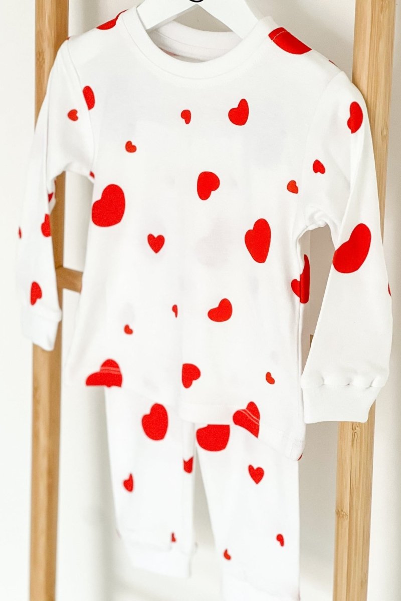 Love Heart Bamboo & Organic Cotton Two-Piece Set Long Sleeve Pyjamas