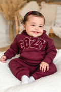 COZY Mini Tracksuit Burghundy Set