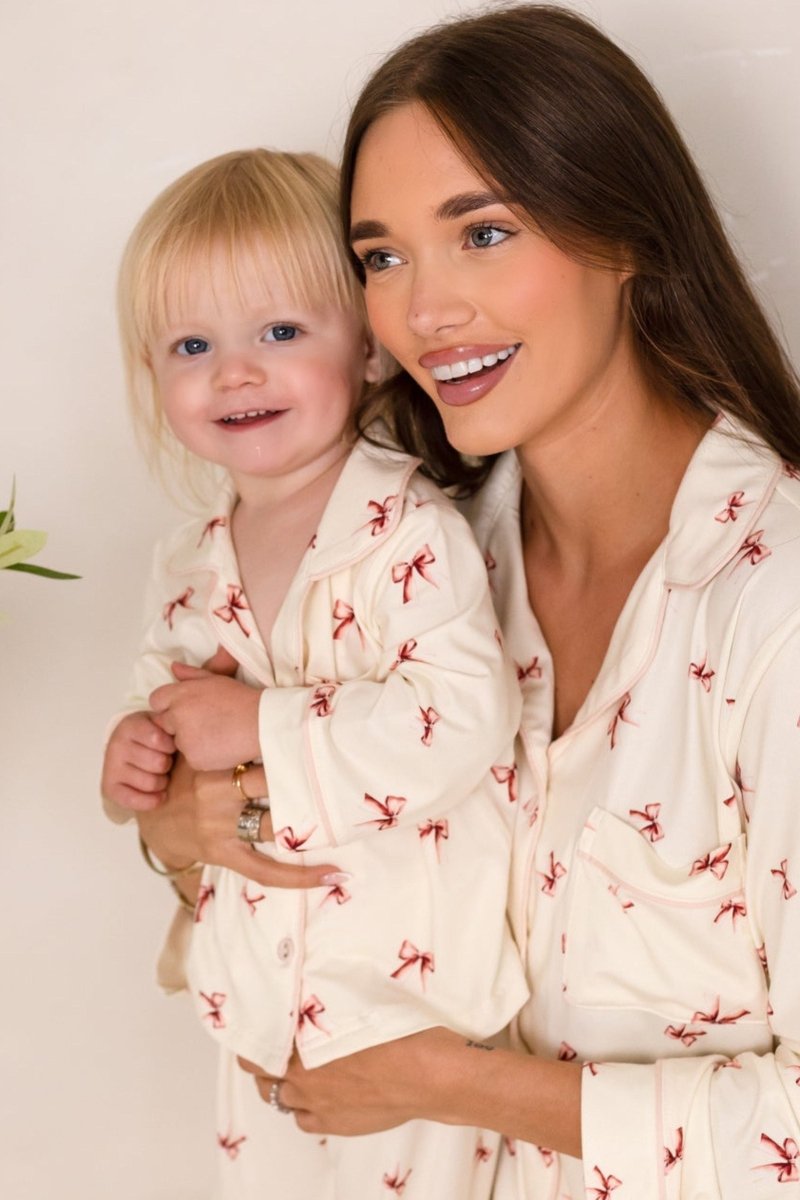 Mini COZY Rosy Ribbon Pyjamas Set