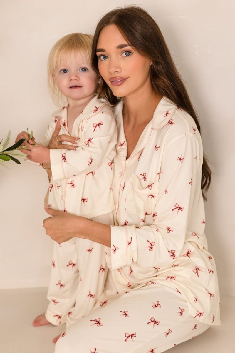 Mini COZY Rosy Ribbon Pyjamas Set