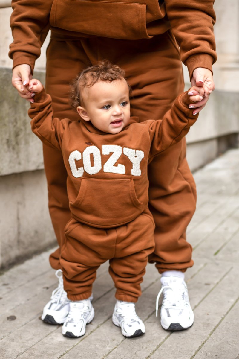 COZY Mini Tracksuit Brown Sets