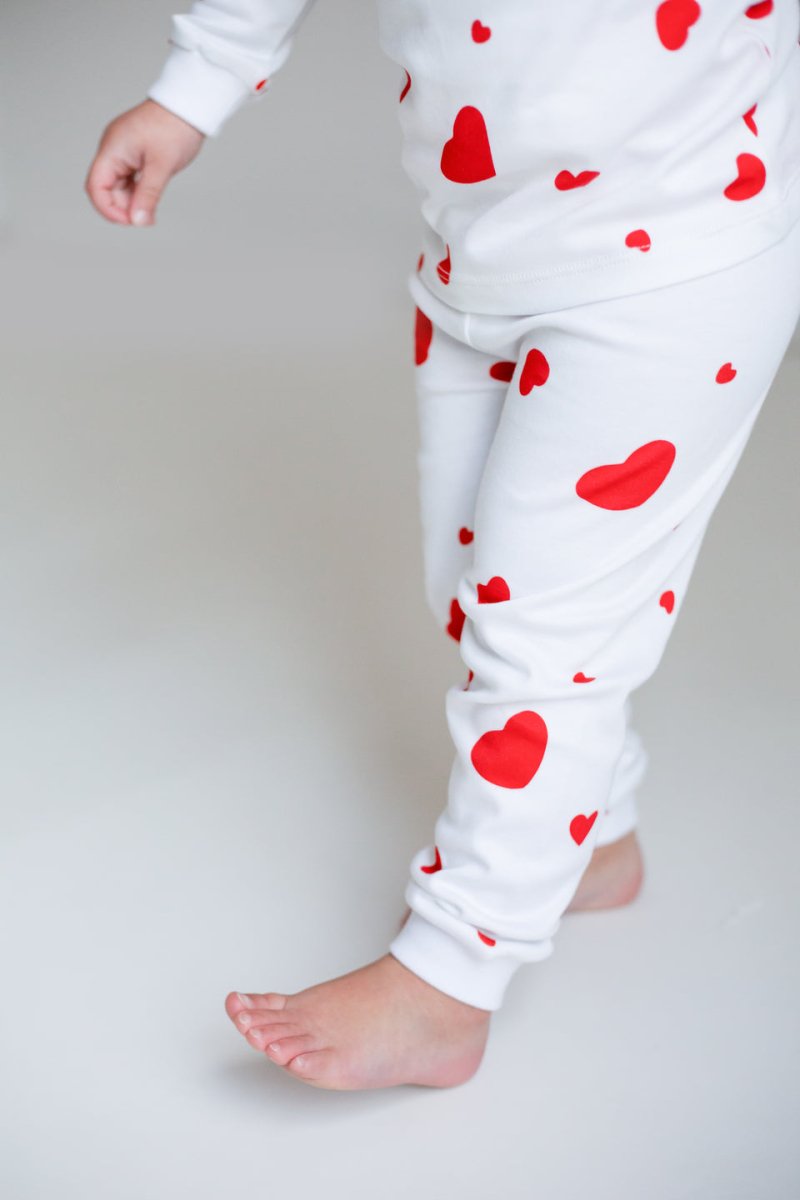 Love Heart Bamboo & Organic Cotton Two-Piece Set Long Sleeve Pyjamas