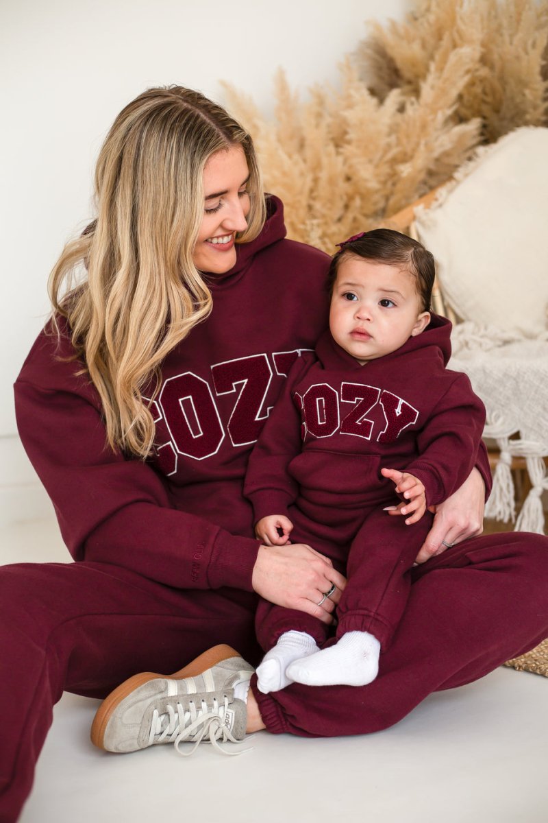 COZY Adult Tracksuit Burgundy Set