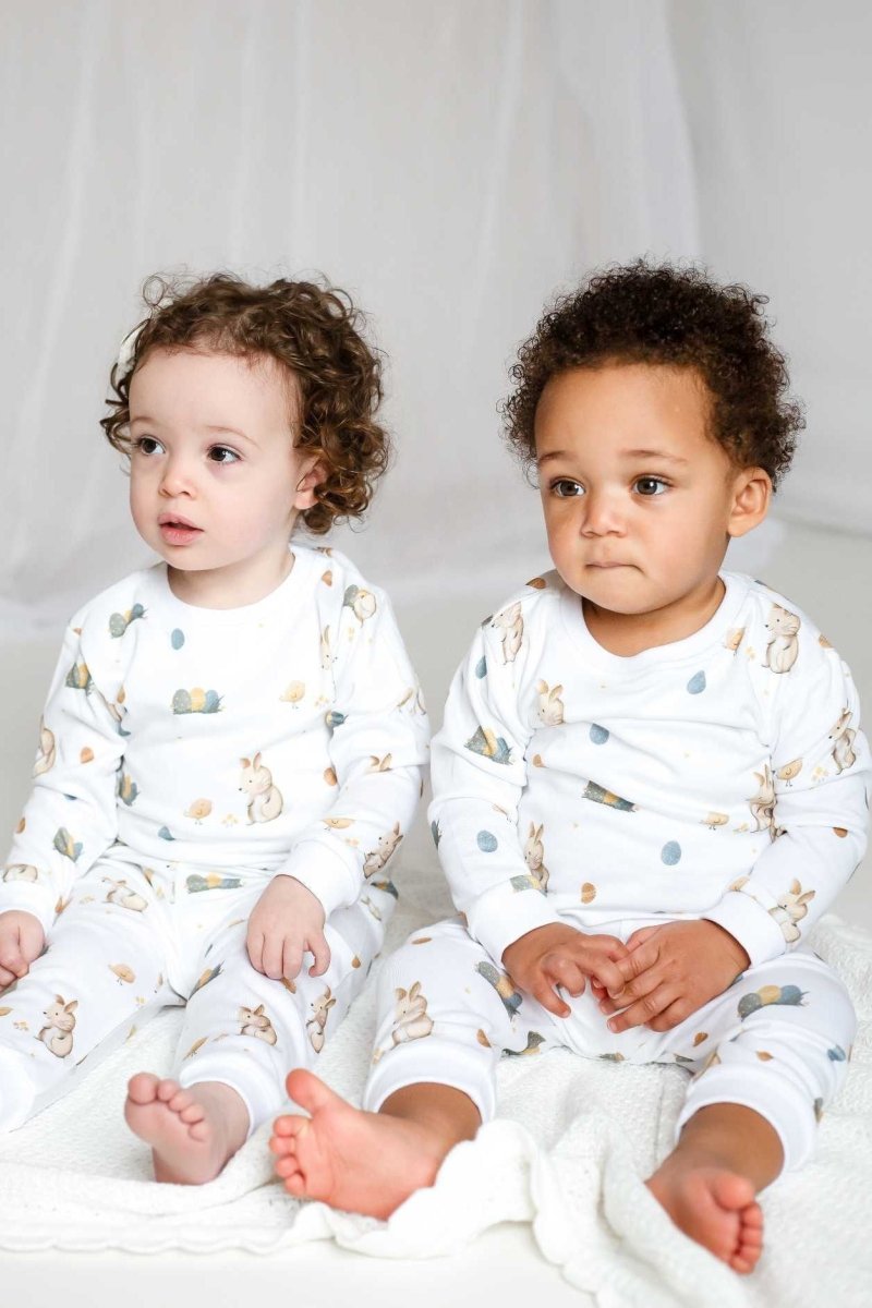 Cozy Easter Bunny Bamboo & Organic Cotton Two-Piece Set Long Sleeve Pyjamas