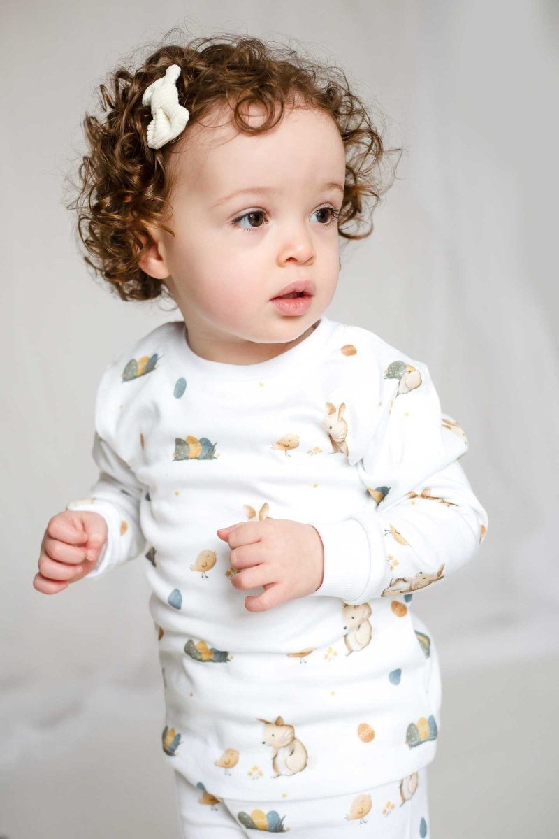 Cozy Easter Bunny Bamboo & Organic Cotton Two-Piece Set Long Sleeve Pyjamas