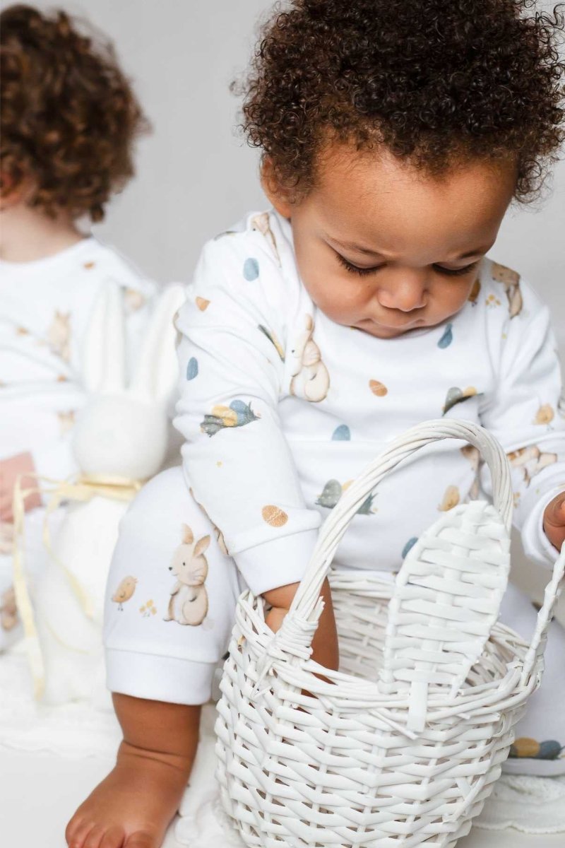 Cozy Easter Bunny Bamboo & Organic Cotton Two-Piece Set Long Sleeve Pyjamas