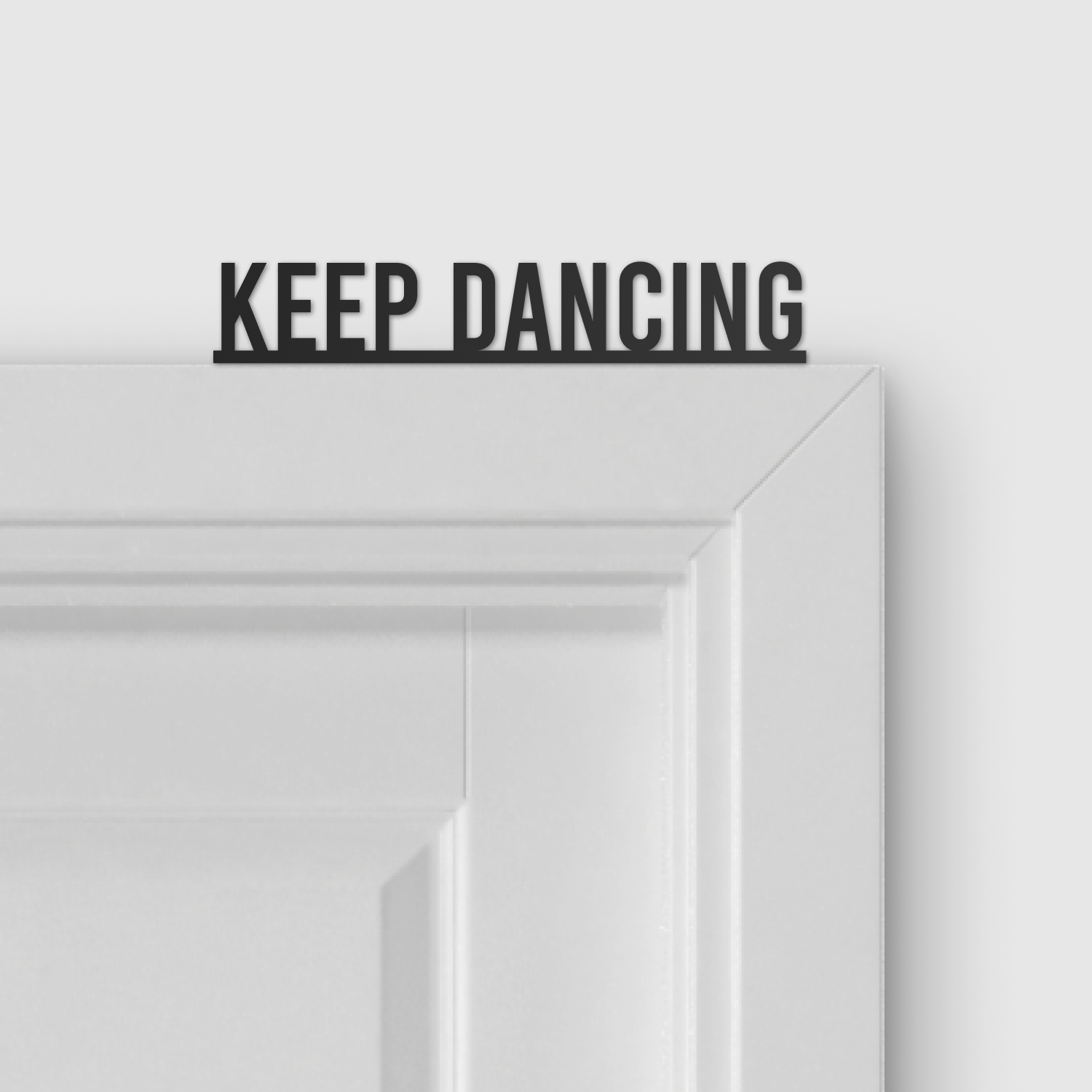 KEEP DANCING door topper and door tag