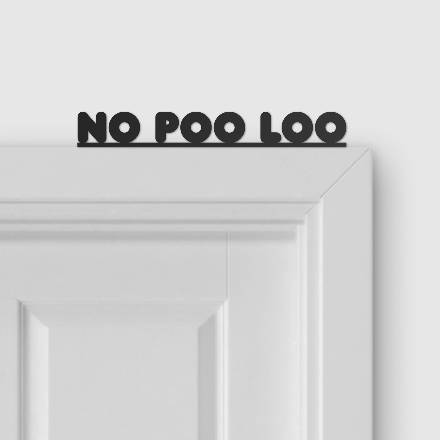 NO POO LOO door topper and door tag
