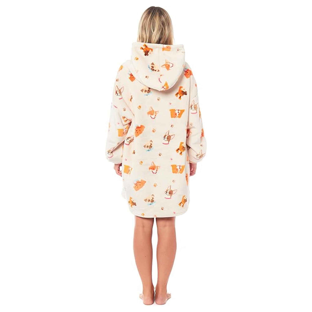 Daisy Dreamer Oversized Dogs Hooded Reversible Sherpa Blanket Fleece Hoodie Cosy Easy-Care Everyday Style