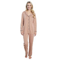 Daisy Dreamer Womens Natural Pyjama Set Soft Touch Fabric Long Sleeve Top Easy Care